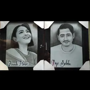 LUKIS WAJAH A4 + Frame Modern