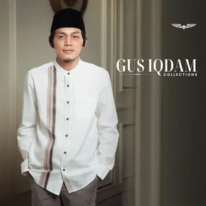 Emba Classic X Gus Iqdam - Tasnif  Kemeja Koko Pria Katun Formal Lengan Panjang Regular White (Size M)
