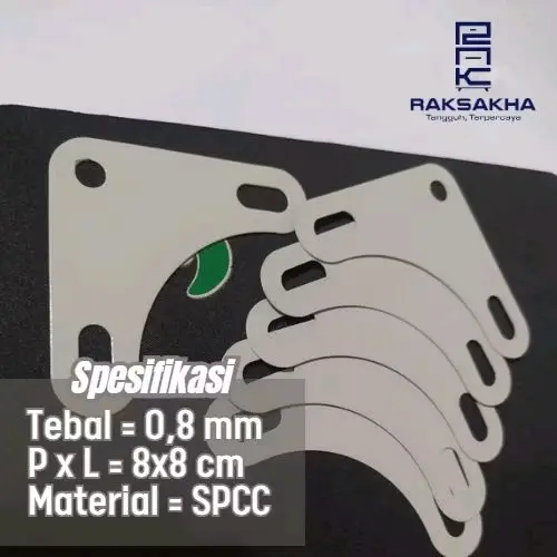 Siku Besi Pojok / Siku L 8x8 0,8mm Powder Coating Baja Putih 0