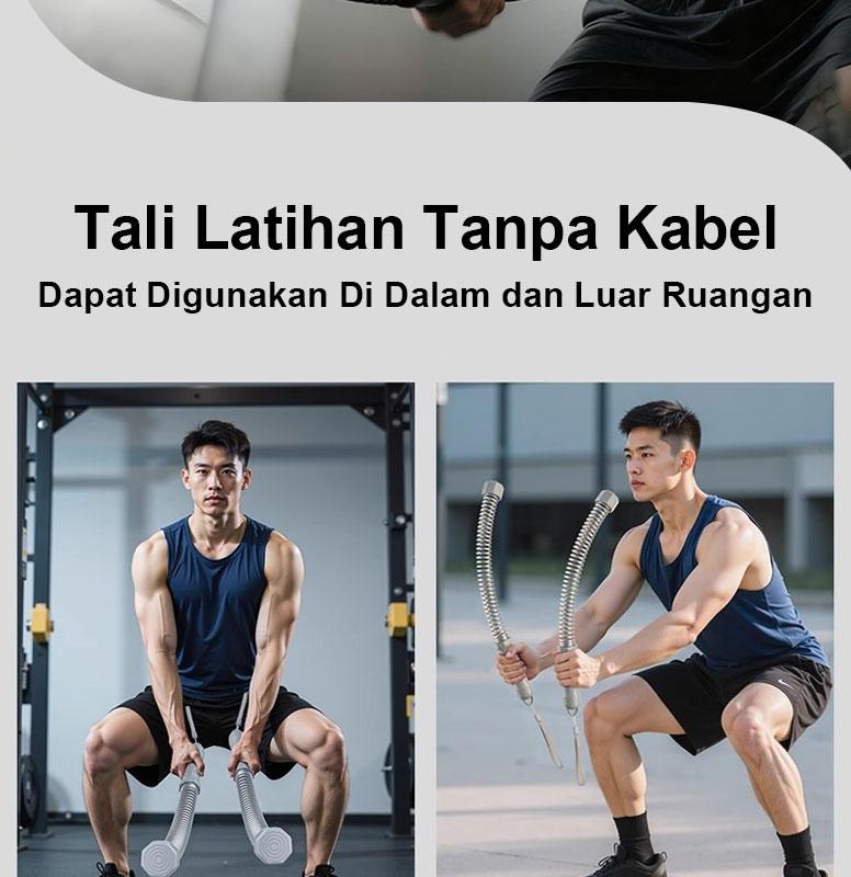 【Booming】Wireless Battle Ropes Tali Fitness Latihan Kekuatan Inti Latihan Kebugaran Jasmani Olahraga Dalam Ruangan