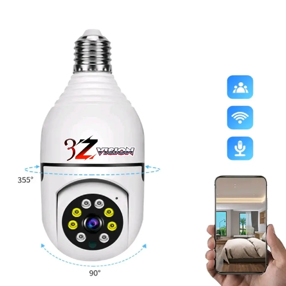 cctv bohlamp 1 kamera wifi Camera Putih koneksi Ponsel Wireless Smart