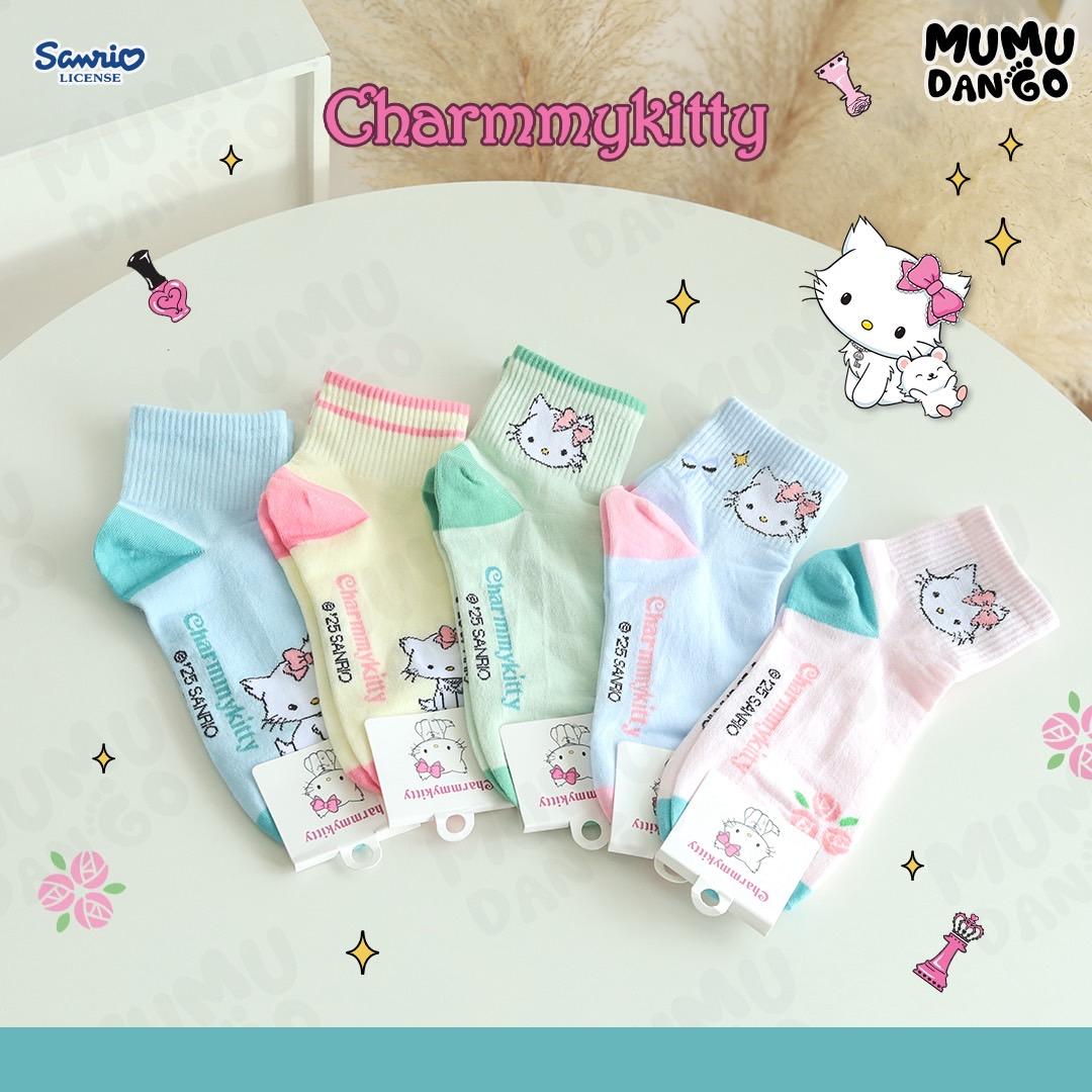 mumu dango 1 เซต 5 คู่ ถุงเท้า mumu คิตตี้ชามมี่