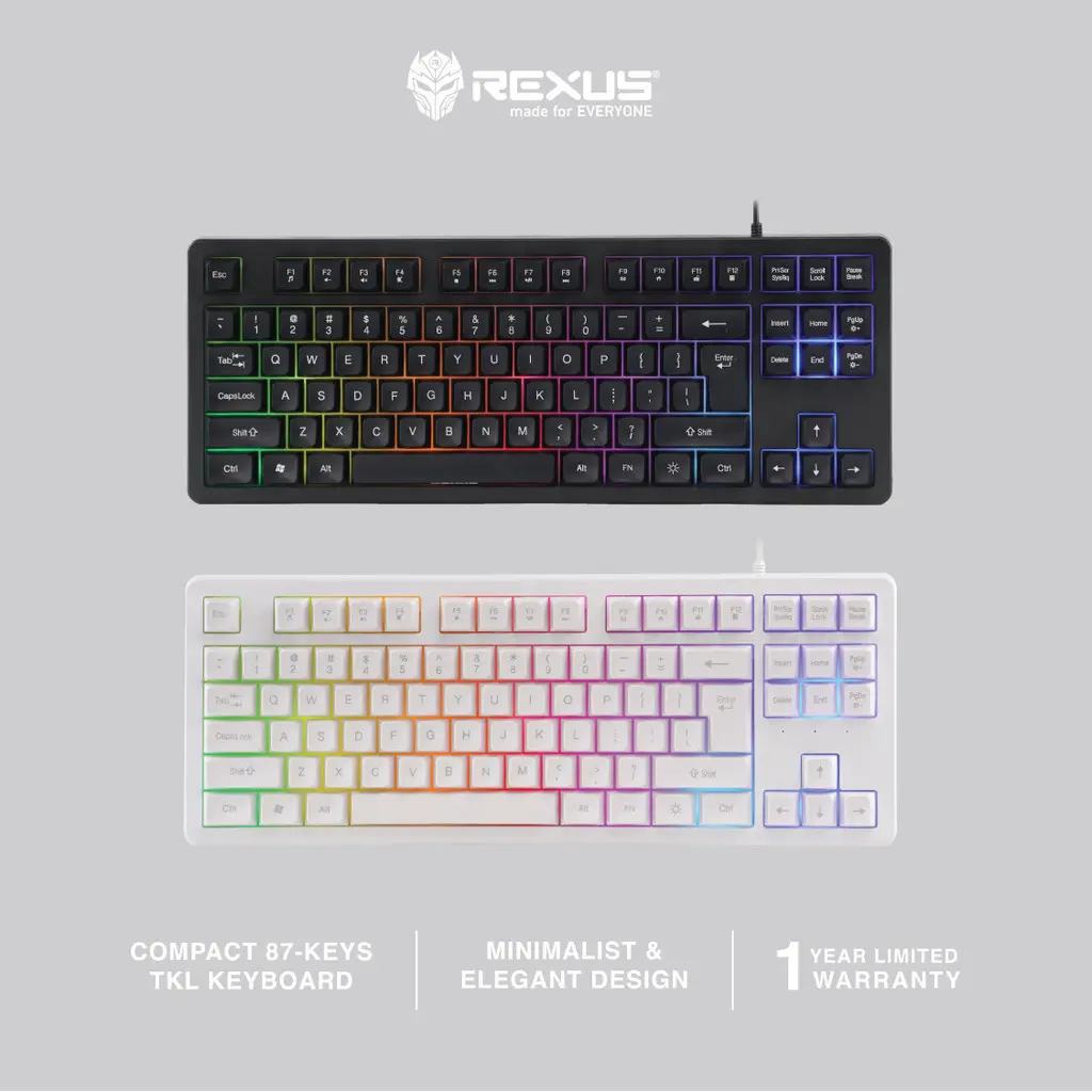 Rexus Keyboard Gaming Fortress K9G LED TKL
