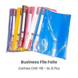 CARINEX Business File Folio CNX-118 Pak 12 Pcs Transparant Map File