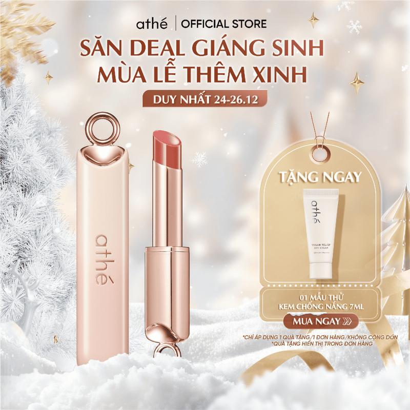  Son dưỡng căng bóng Athé Authentic Lip Glowy Balm cho đôi môi rạng rỡ siêu mềm mịn 3.4g 