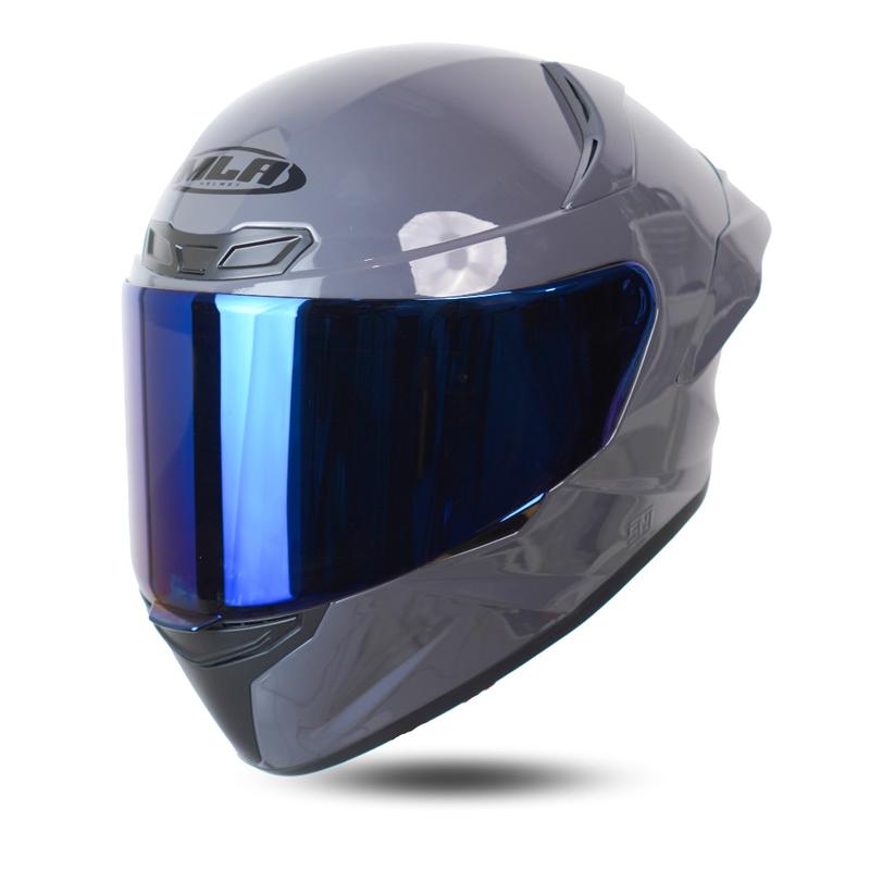 Helm Full Face Mla TTC Crypton Paket Ganteng Kaca Red Gold-Solid White Glosy Kekinian SNI Motorcycle 6