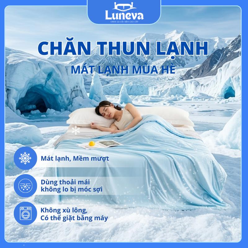 Chăn Hè Lạnh - Chăn Điều Hòa Kháng Khuẩn, Chống Xước, Mát Mịn, Thoáng Khí, Giặt…