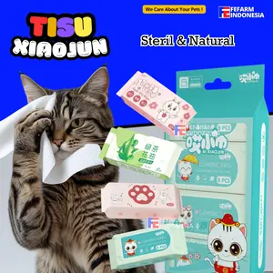 Pet Soft Wipes Tisu Basah Hewan Kucing Kelinci Non Alkohol Solusi Anabul Tetap Bersih Ai Xiao Jin FEFARM