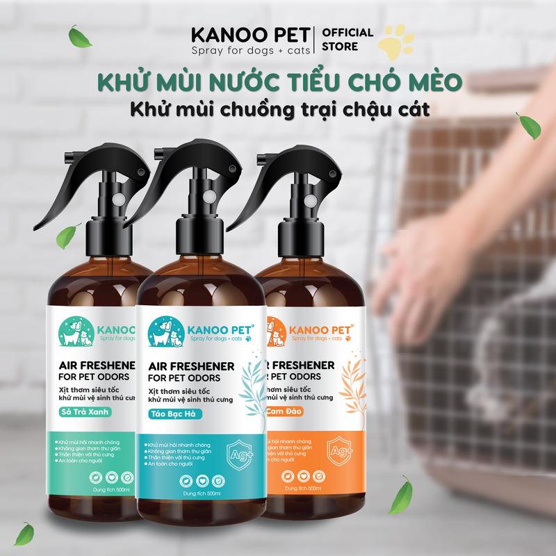 Bình xịt khử mùi nước tiểu chó mèo Sả Cam Đào - giúp khử mùi chậu cát chuồng trại - khử sạch mùi hôi khai giúp hỗ trợ pet đi vệ sinh đúng chỗ
