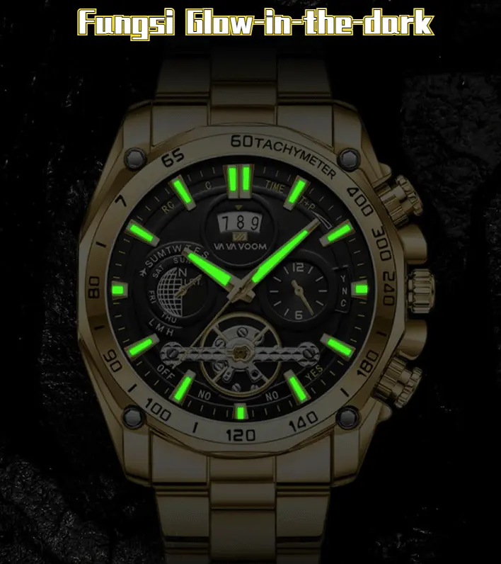 Jam Tangan Pria Anti Air Original Anti Karat Luxury Bercahaya Kalender Multifungsi Quartz Watch Men Berliku Otomatis  VA-2421 2