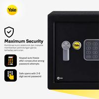 Gambar Yale ELECTRONIC SAFE MEDIUM (Box Brangkas) YSV/250/DB1 dari Yale Home Indonesia Kota Administrasi Jakarta Barat 4 Tokopedia
