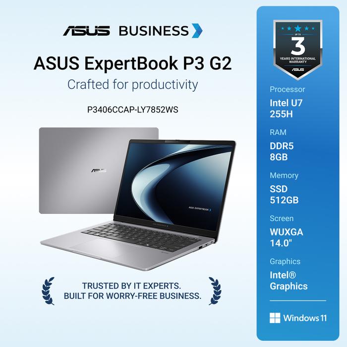 Promo ASUS ExpertBook P3 G2 [P3406CCAP-LY7852WS] Ultra 7 255H/DDR5 8G ...