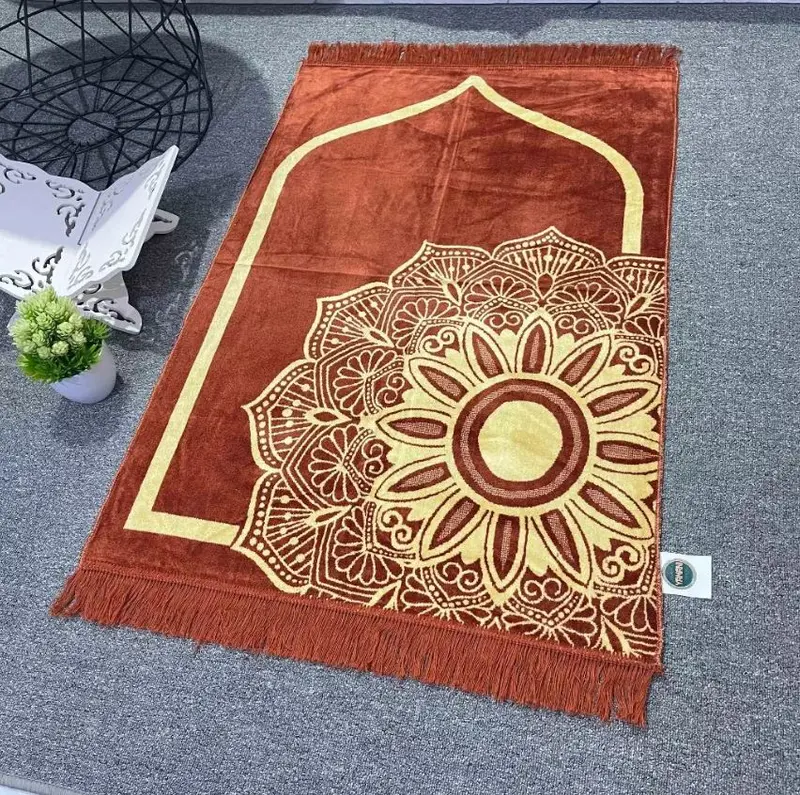 Sajadah Sholat Turki Flora Ukuran 110x70cm Bahan Halus Dan Lembut Murah Kualitas Premium 5