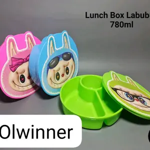 kotak makan LABUBU 780ml / LABUBU Lunch Box kotak makan bekal anak sekolah , bahan PP bebas BPA 5 free Kitchenware