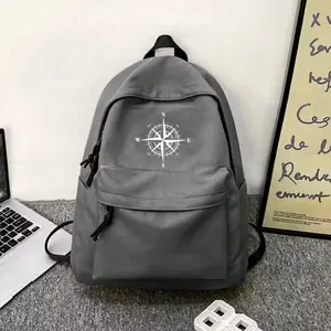 Anyong bags Best seller tas ransel punggung pria dan wanita karakter (bintang kompas abu ) tas distro backpack simple dan praktis cocok untuk pemakaian sekolah SD SMP SMA dan kuliah dan acara formal lainnya Canvas Hitam