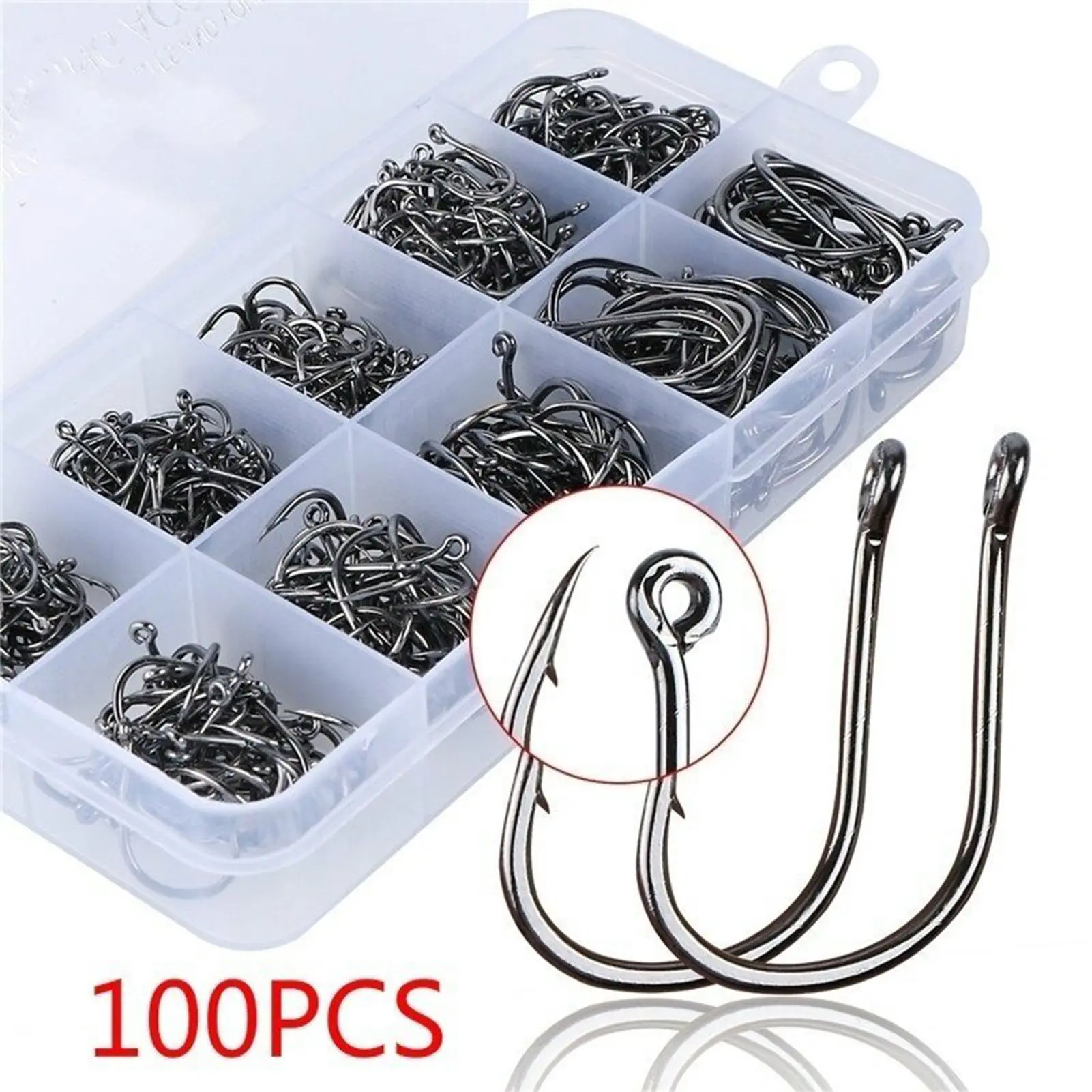 Bộ 100 Chiếc Lưỡi Câu Cá Lưỡi Câu Cá Hình Tròn Đơn Bằng Thép Cacbon Lưỡi Câu Cá Chép Có Gai Jip Câu Cá Bằng Ruồi Nhân Tạo Phụ Kiện Đồ Câu Cá Biển Fishing Đồng