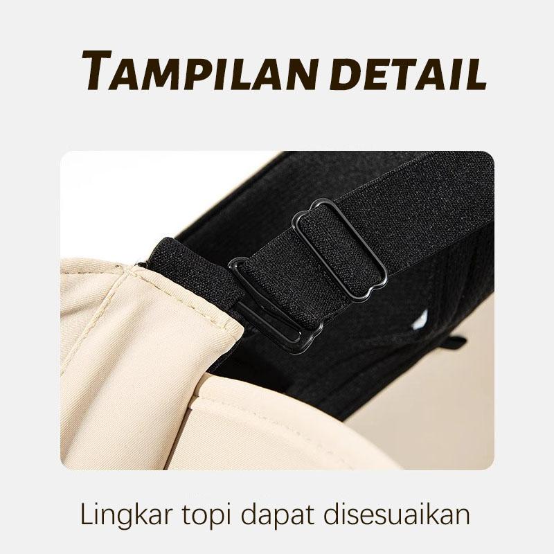 topi anti panas matahari topi wanita  topi anti uv  topi wanita korean style hijab fashion topi lebar pinggirannya besar 5