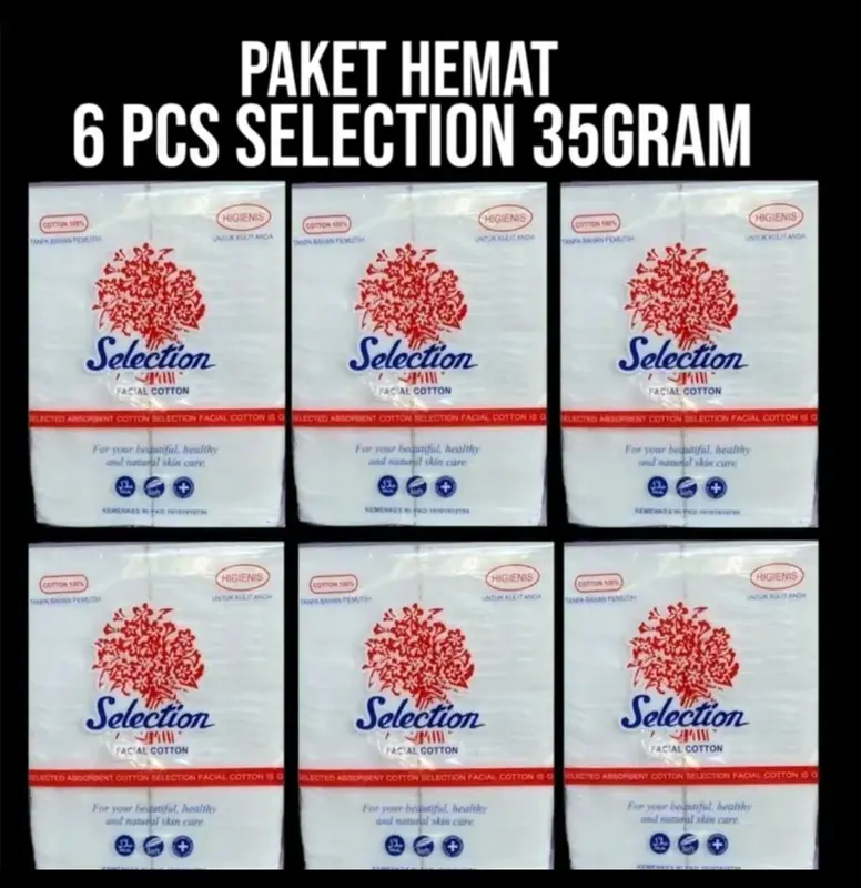 PAKET 6 Pcs Kapas Selection 35gr Kapas Kecantikan Wajah 0