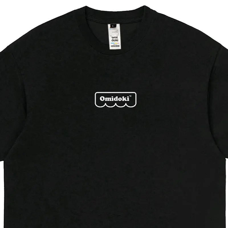Kaos Omidoki Hitam Flowy T-shirt Katun Combed 24s Unisex Cowok Nyaman 2