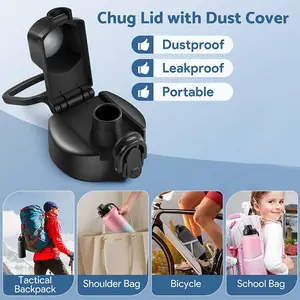 2Pcs Auto Spout Lid for Hydro Flask Wide Mouth 12, 16, 18, 20, 32,