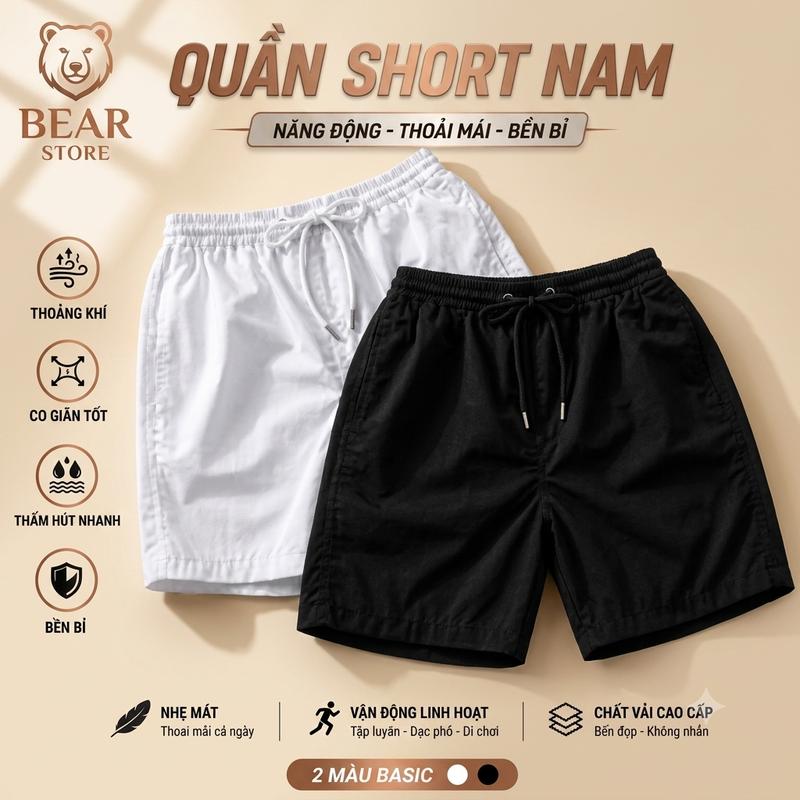 (Xã Kho) Quần short Kaki dù kiểu dáng trẻ trung, chất liệu thoáng mát thỏa mái