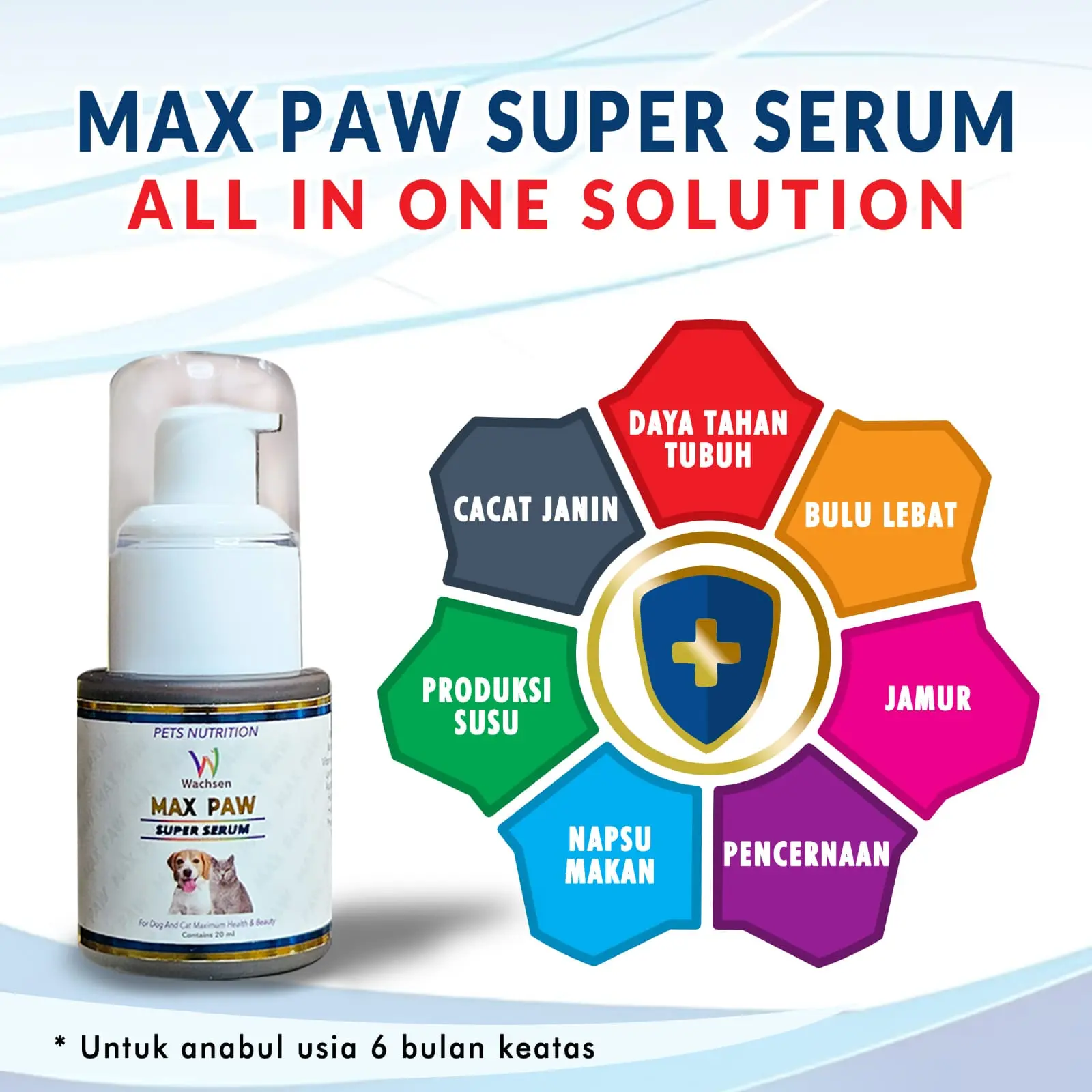 Max Paw Super Serum Vitamin Kucing Dan Anjing Dewasa Solusi All In One Untuk Kesehatan Optimal