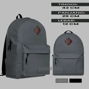 Tas Ransel Sekolah Basic BackPack Poliester  Backpack Pria Wanita