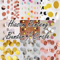 Gambar 1 Set Hiasan Renteng Metalik Glitter Bulat Bintang Hati Banner Plastik Kertas Kilap Gantungan Dekorasi Ulang Tahun Gantung Bundar - STAR Gold dari DEPARCEL RIBBON Kota Malang 2 Tokopedia