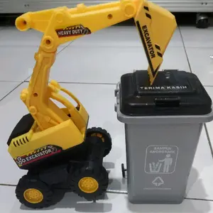 mainan anak mobil excavator bak sampah bahan plastik ramah lingkungan aman buat anak anak