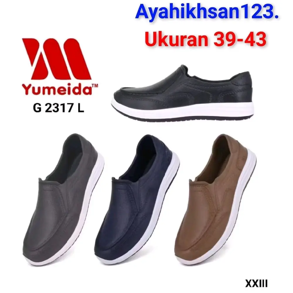 YUMEIDA 2317 sepatu karet ringan pria/laki-laki ukuran 39-43 Shoes Flat