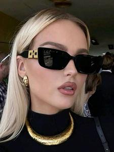 Lentes de moda para mujer con marco cuadrado, elegantes lentes de marco pequeño para mujer, accesorios de moda para uso diario