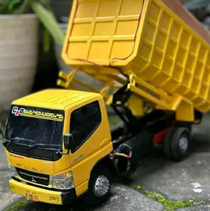 Miniatur dump truk kuning pake variasi lampu leed rgb warna warni bisa jungkit bak dan kabin manan edukasi anak koleksi pajangan keren Led Toy jual beli Mainan Mobil