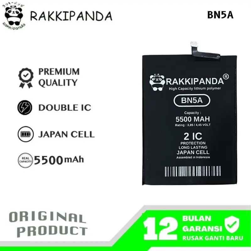 RakkiPanda BN5A Compatible With Redmi 10 4G 2022 / Redmi Note 10 5G / Poco M3 Pro 5G Batre Batrai Baterai Battery