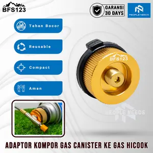 BFS123 Adaptor Konverter Kompor Gas Canister ke Gas Hicook - Outdoor - Hiking Model Bulat