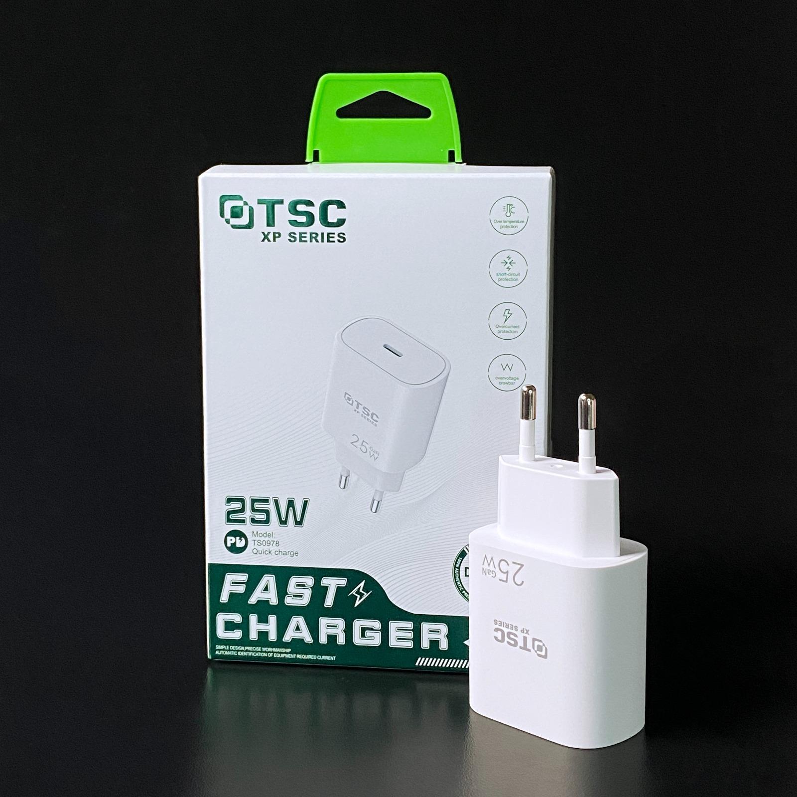 TSC Adaptor Travel Charger 25W Fast Charging Compatible For Android And Iphone Original