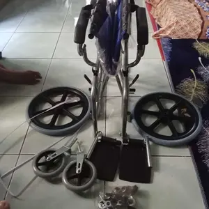 【COD】Kursi Roda Standard Rumah Sakit / Kursi Roda Alluminium Bisa Lipat Portable Traveling Kursi Roda Medis / kursi roda baru berdiri basket