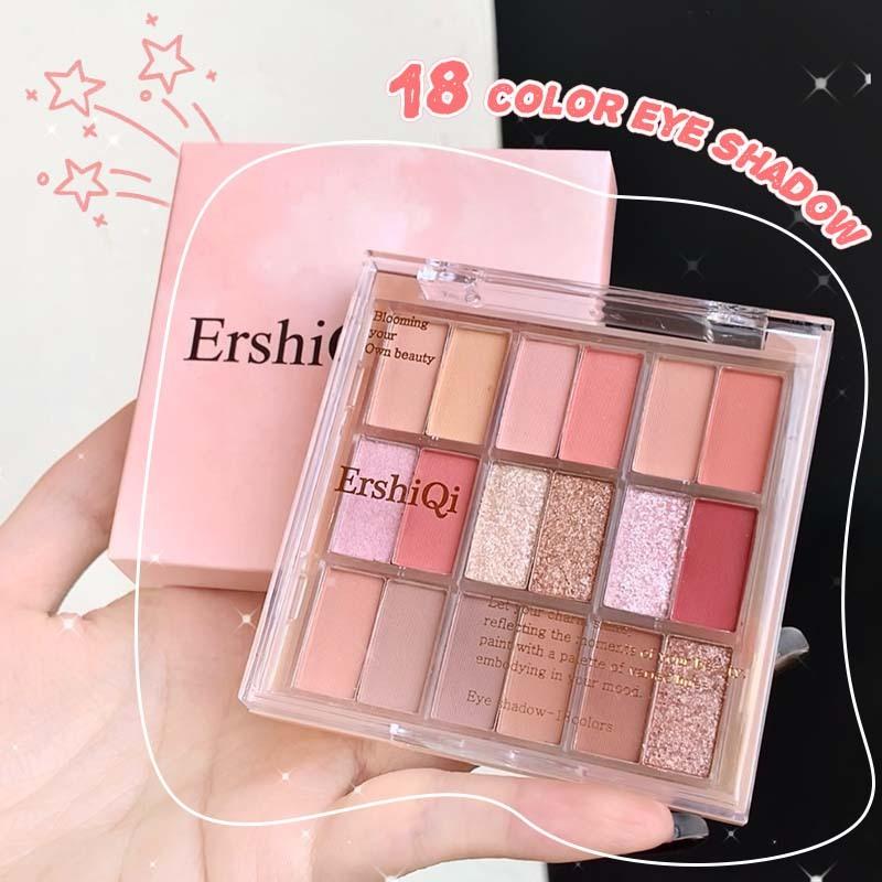 Bảng Phấn Mắt, 18 Màu, Căng Thẳng Thấp, Ánh Ngọc Trai Nhẹ, Lâu Phai, Dễ Thương Và Gợi Cảm, Thích Hợp Cho Mắt Cosmetic Mỹ Phẩm Trang Điểm