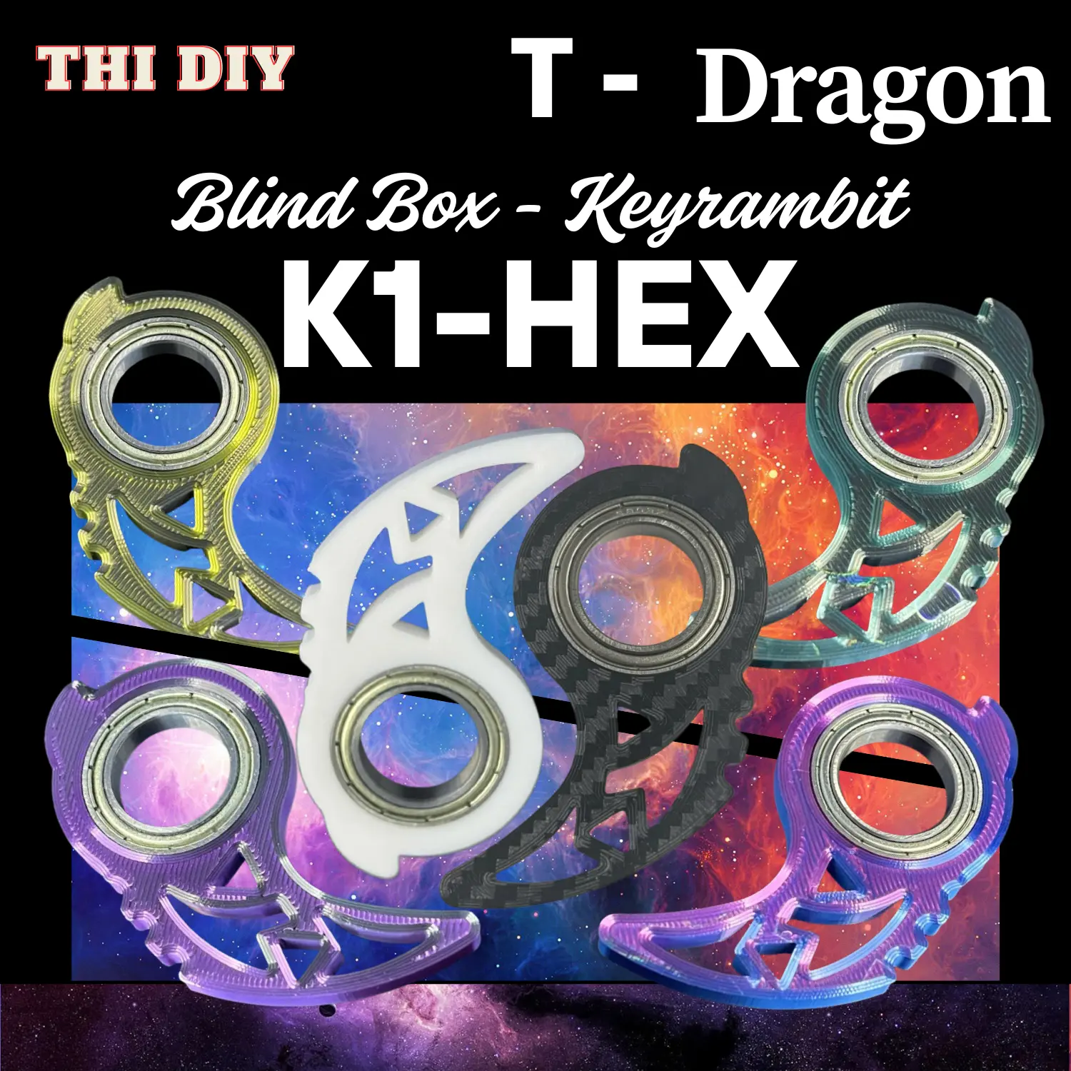 T_DRAGON - Blind Box Keyrambit K1_hex - Vòng xoay Keyrambit cao cấp - đọc kỹ mô tả