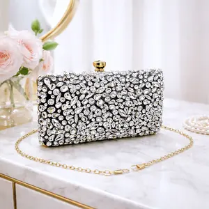 Waiwai Clutch Tas Pesta Wanita Diamond Mewah 2331 Black