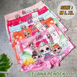 12 PCS Boxer CD Anak Perempuan Cewek Celana Dalam Kartun Animasi Lucu | Size M L XL