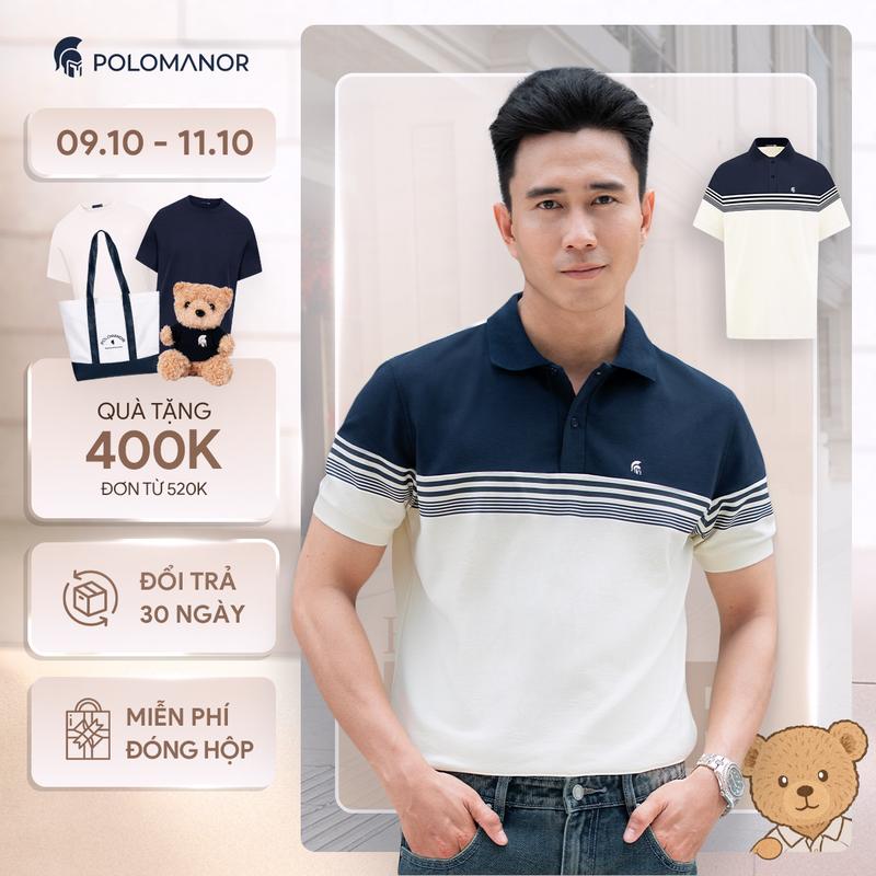 [NEW T9] Áo polo nam cao cấp IRISH, chất liệu CVC Diamond thanh lịch sang trọng - POLOMANOR