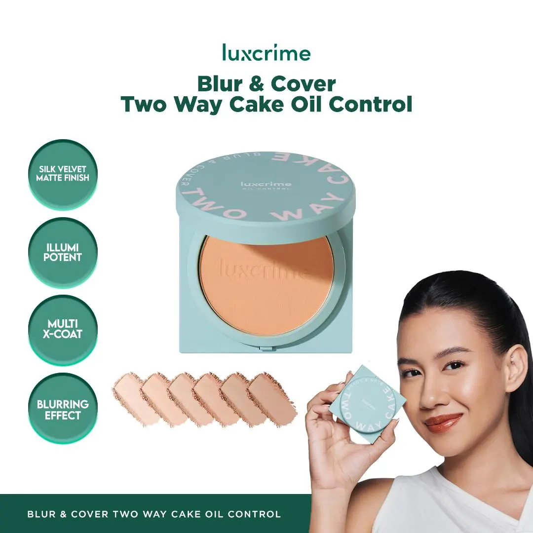 [OIL CONTROL] Luxcrime Blur & Cover Two Way Cake Powder Smoothing