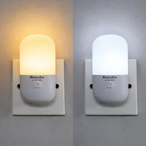 Lampu Tidur LED Colokan 2 Warna Saklar putih kuning Lampu Tidur Lampu Malam / Led Night Light / Lampu Mini Hemat Energi 2 Warna