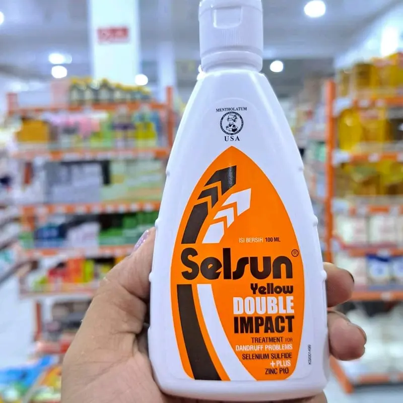 Selsun Shampoo Yellow Double Impact | Shampo Perawatan Anti Ketombe Tingkat Berat Haircare Menghilangkan rasa Gatal 50Ml 3