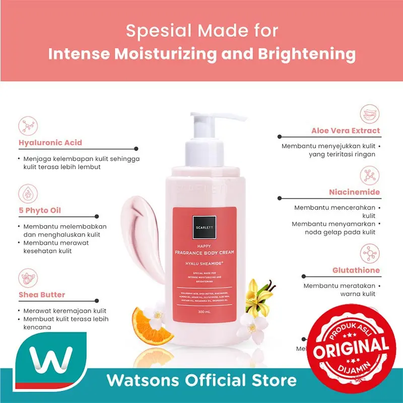 Scarlett Body Cream Happy Pink 300 ml 3