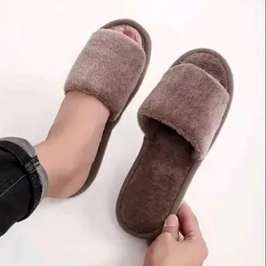 Sandal Rumah Sandal Bulu Indoor Empuk Nyaman Wanita Sendal