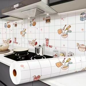 Rollo de calcomanía antiaceite para cocina, impermeable y autoadhesiva, material de papel aluminio, protector contra salpicaduras, decoración de muebles, fácil de limpiar, duradero, hermoso