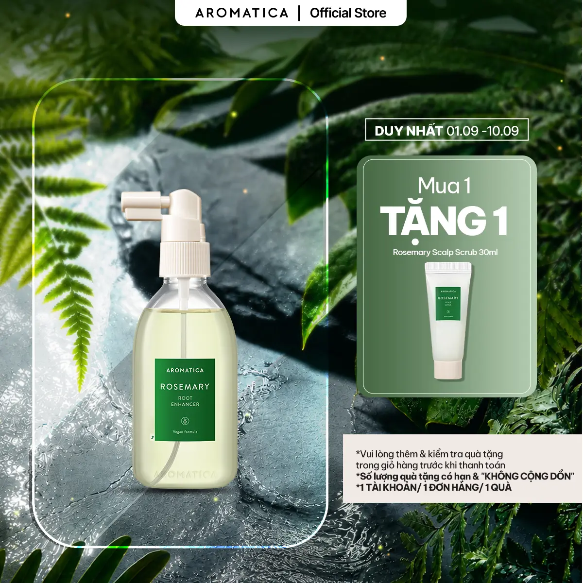 Xịt Dưỡng Tóc Aromatica Chiết Xuất Hương Thảo 100ml