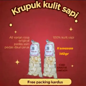 RAMBAK KULIT SAPI KEMASAN 70gr (Beli 1 gratis 1) Bundling MIX kerupuk Camilan Makanan Food Pedas Snack  Cemilan