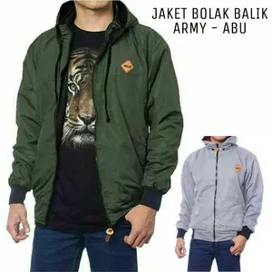 [ INSCLO ] Jaket Bolak Balik 2in1 / Jaket Hoodie Parasut Pria / Jaket Motor Bolak Balik